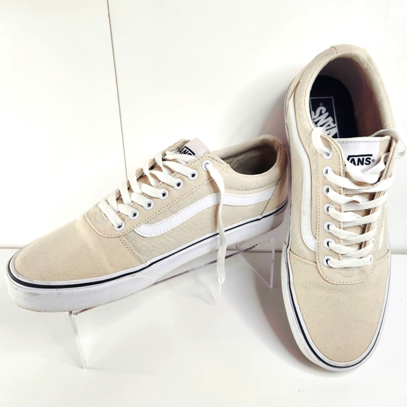 Vans Old Skool Linen Shoe, Men 11. Cream and White Classic - Picture 1 of 5